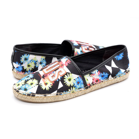 Circus Sam Edelman Flats Womens 8.5 Black Fabric Floral Print Espadrille Slip On - Picture 1 of 12